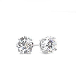 Classic Stud Earrings – Silver & Zirconia