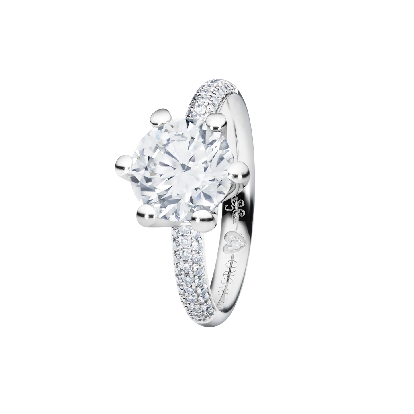 Solitaire Engagement Ring – Silver & Zirconia