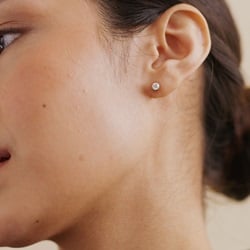 Classic Stud Earrings – Silver & Zirconia alternate